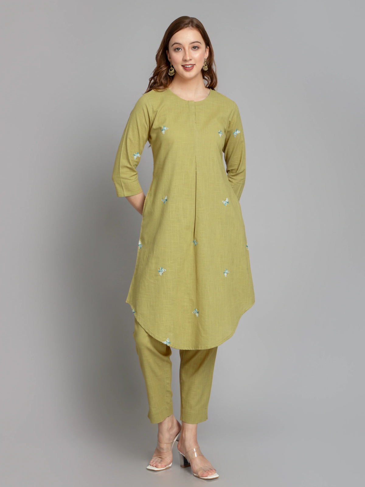 SUTI WOMEN COTTON 2PC EMBROIDERED CO-ORD SET