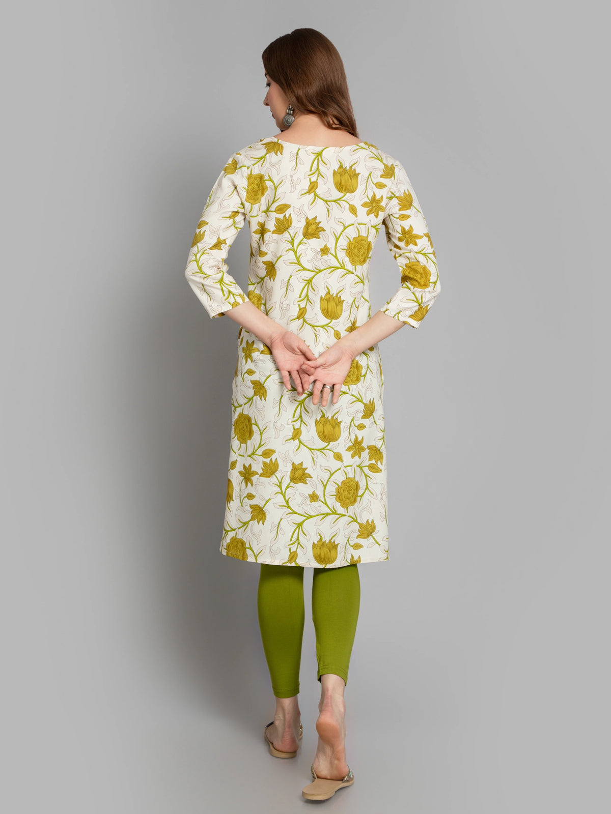 Rayon Floral Printed Long Kurti