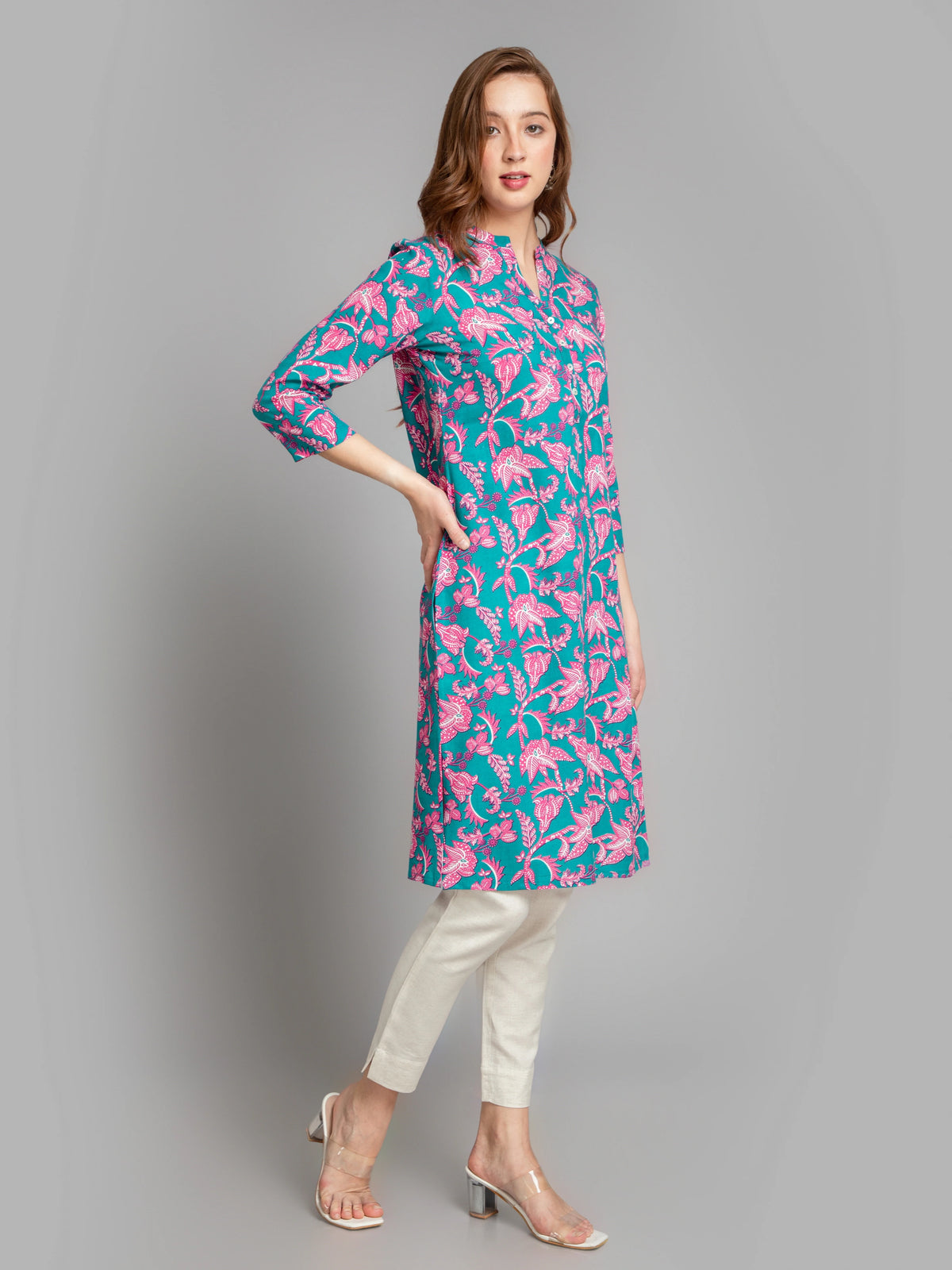 Rayon Contemporary Printed Long Kurti