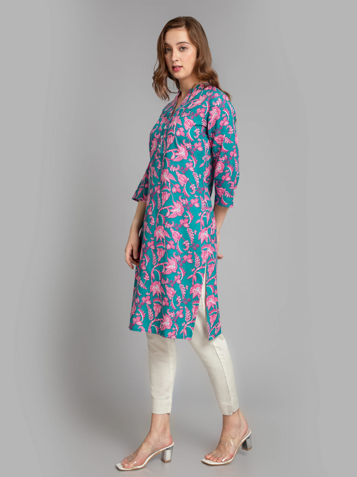 Rayon Contemporary Printed Long Kurti