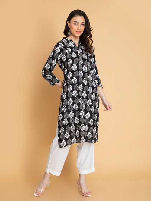 Rayon Contemporary Printed Long Kurti