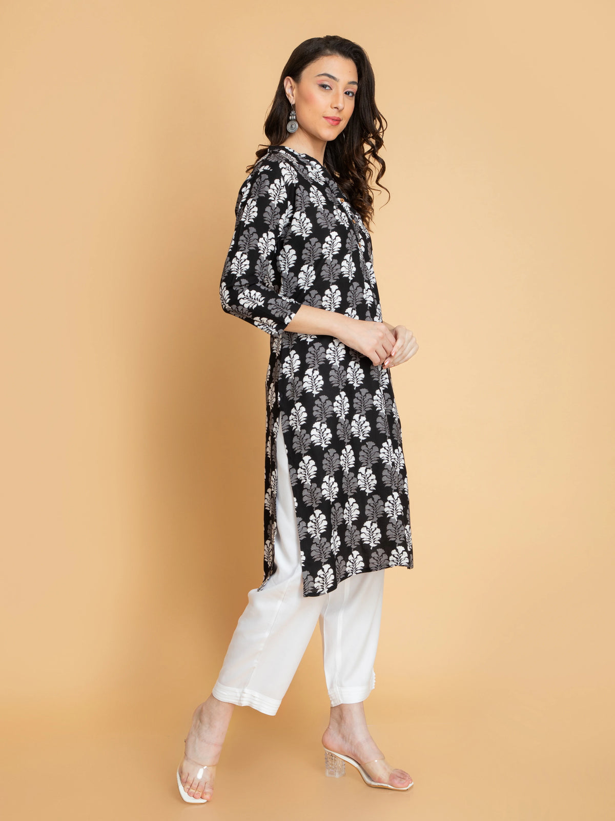 Rayon Contemporary Printed Long Kurti