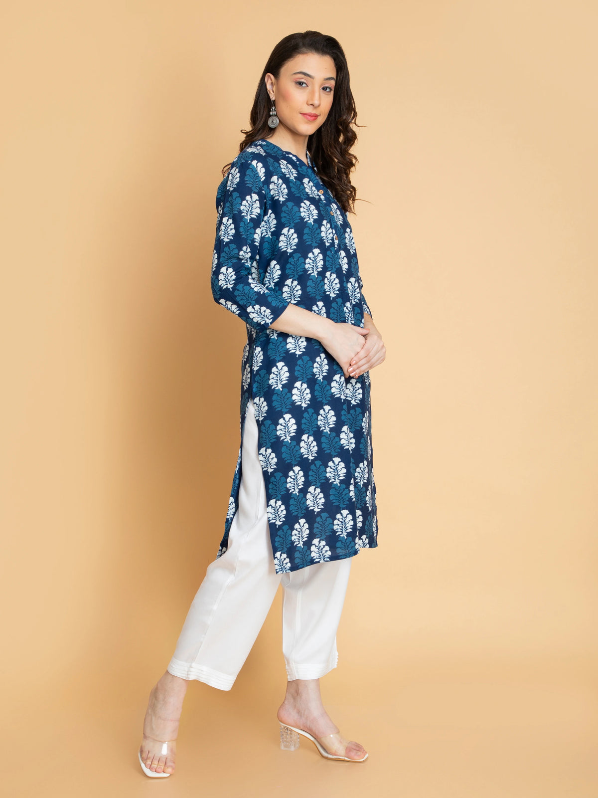 Rayon Contemporary Printed Long Kurti