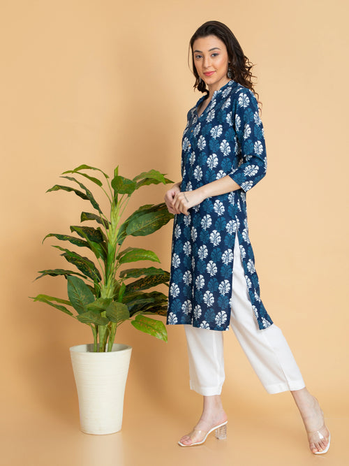 Rayon Contemporary Printed Long Kurti