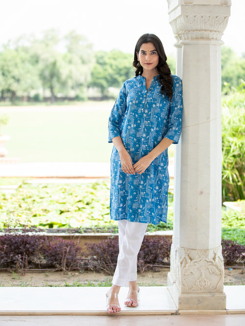 PRINTED CASUAL WEAR STRAIGHT KURTI