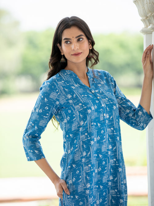 PRINTED CASUAL WEAR STRAIGHT KURTI