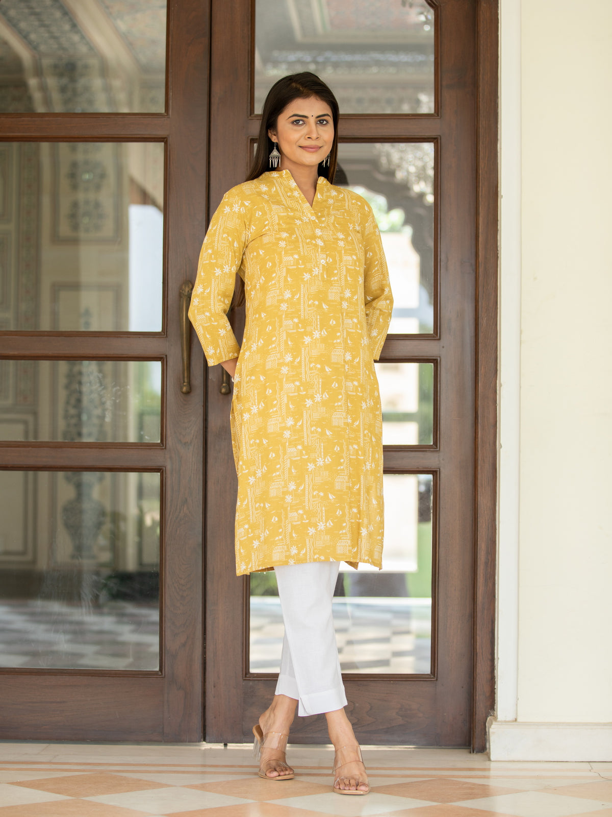 PRINTED CASUAL WEAR STRAIGHT KURTI