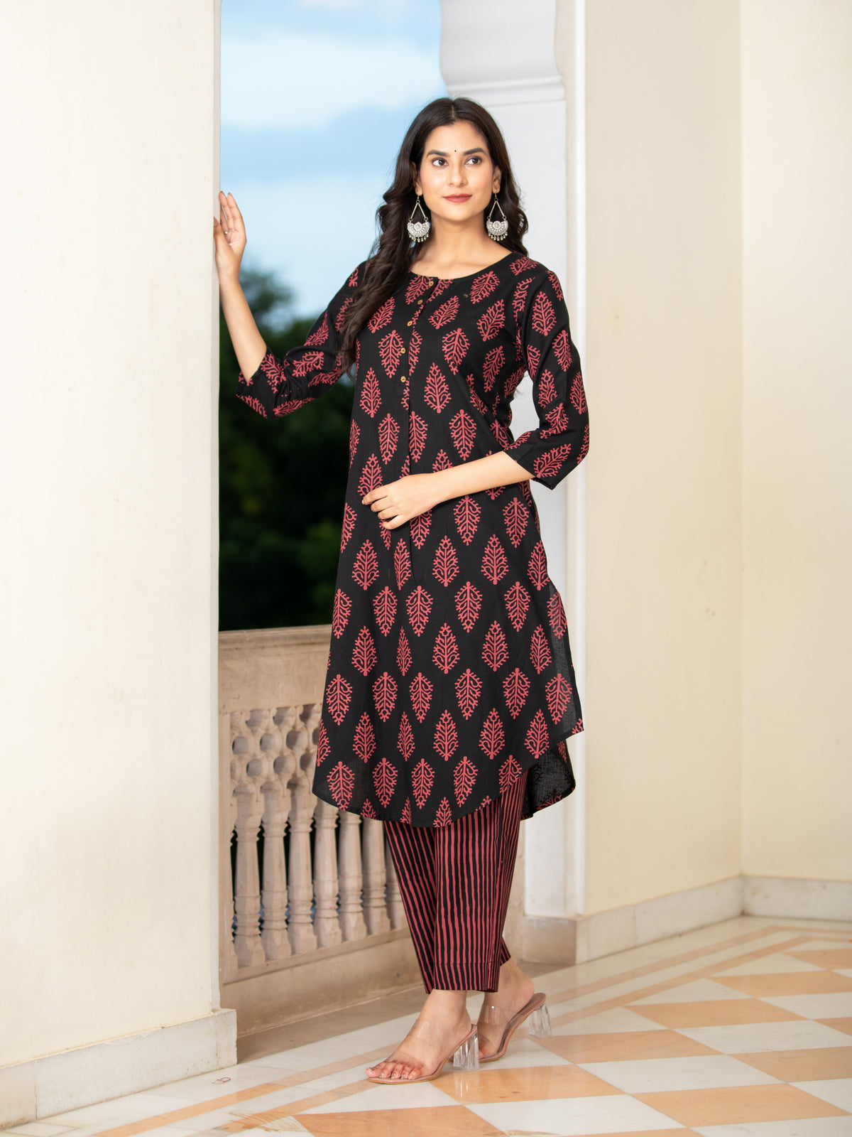 LINEN BLEND 2PC BAGH PRINT CO-ORD SET