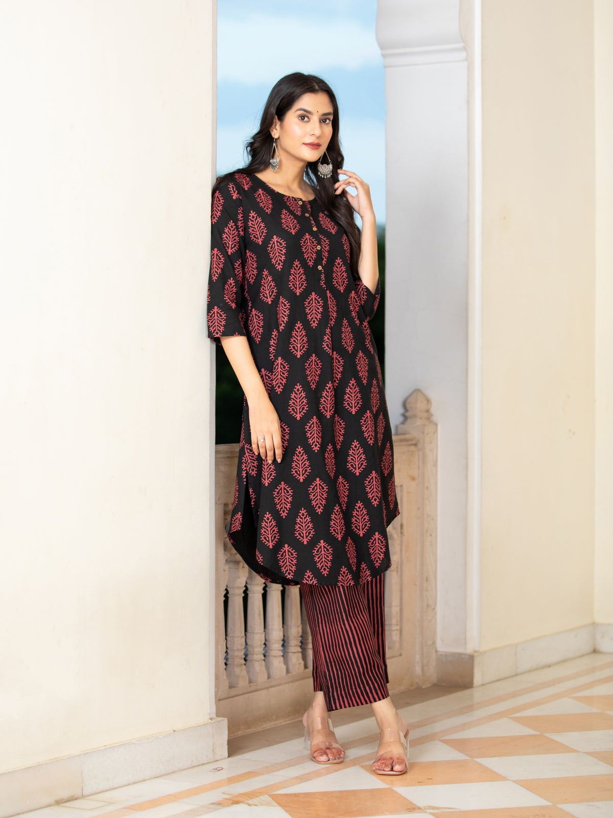 LINEN BLEND 2PC BAGH PRINT CO-ORD SET