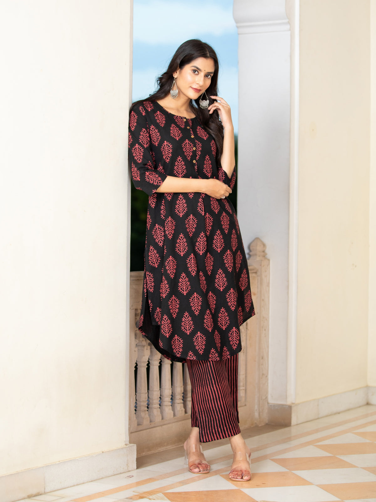 LINEN BLEND 2PC BAGH PRINT CO-ORD SET