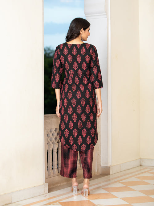 LINEN BLEND 2PC BAGH PRINT CO-ORD SET