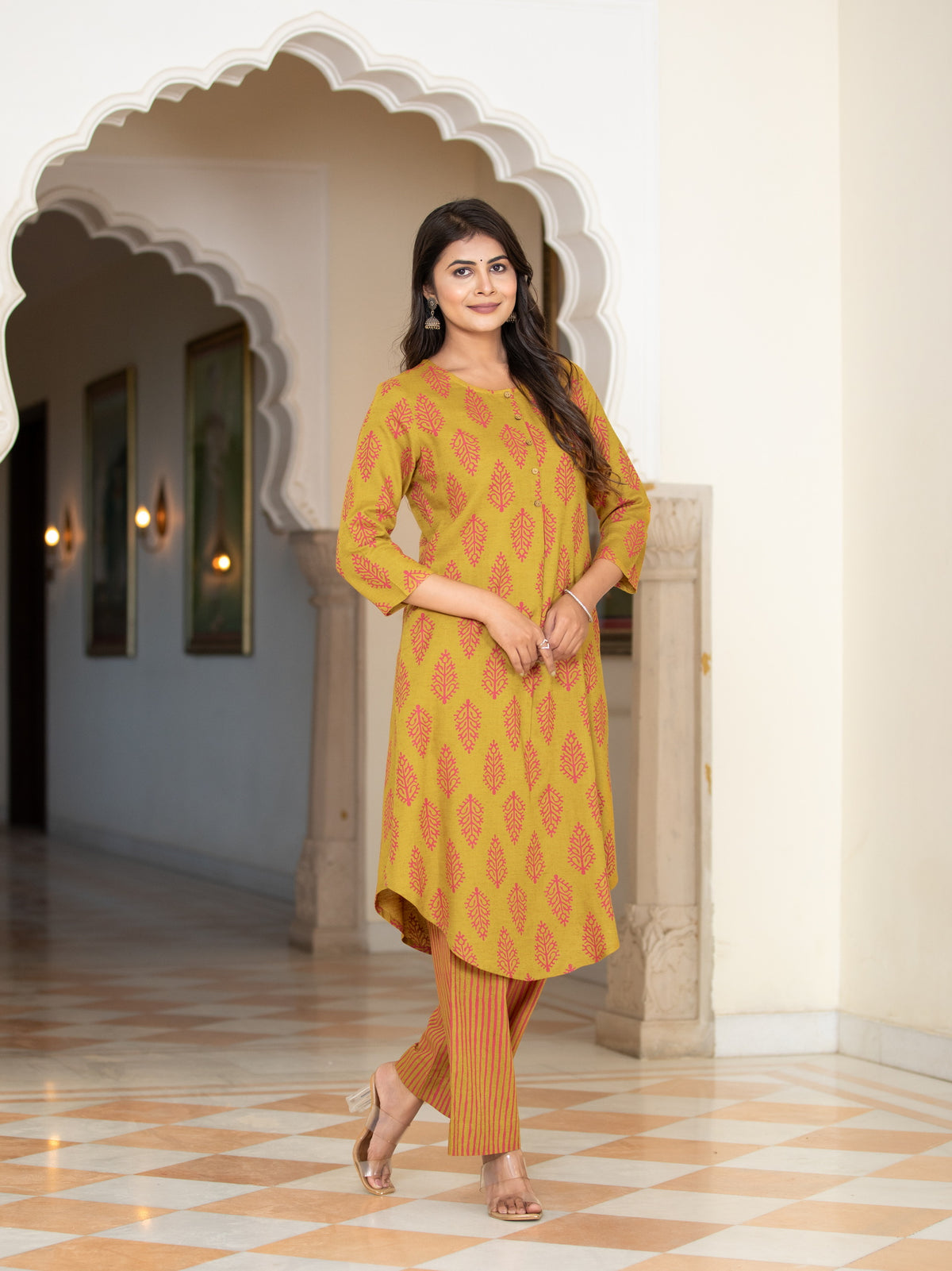 LINEN BLEND 2PC BAGH PRINT CO-ORD SET