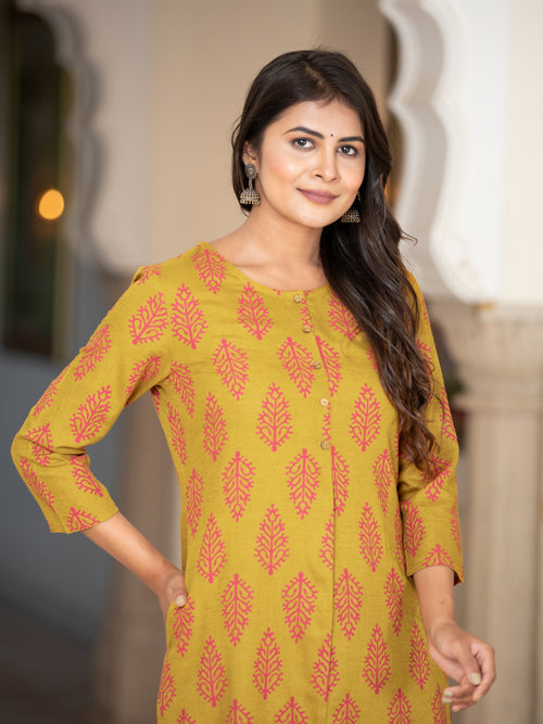 LINEN BLEND 2PC BAGH PRINT CO-ORD SET