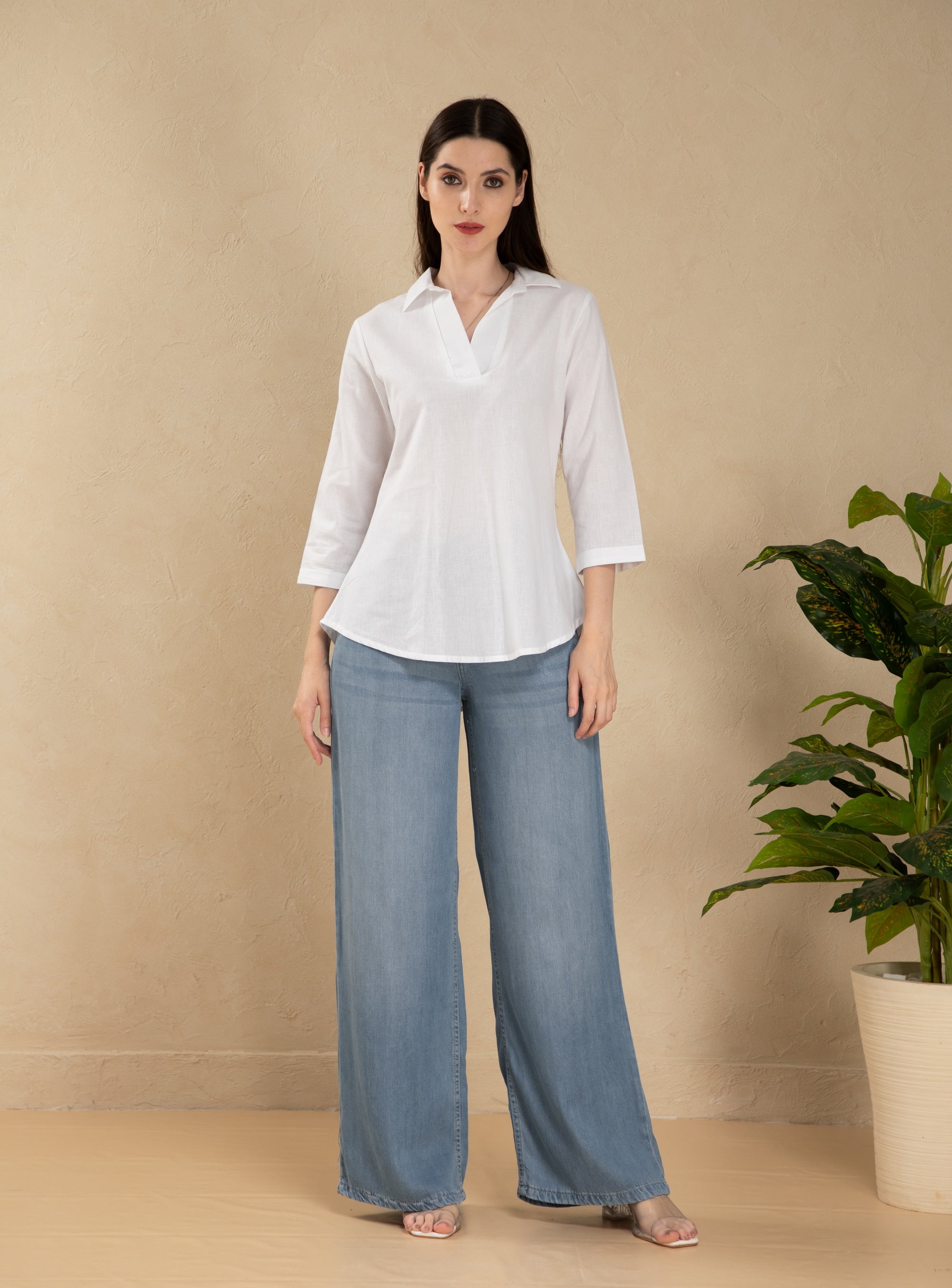 White Top in Cotton Flex