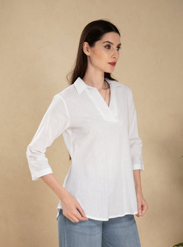 White Top in Cotton Flex