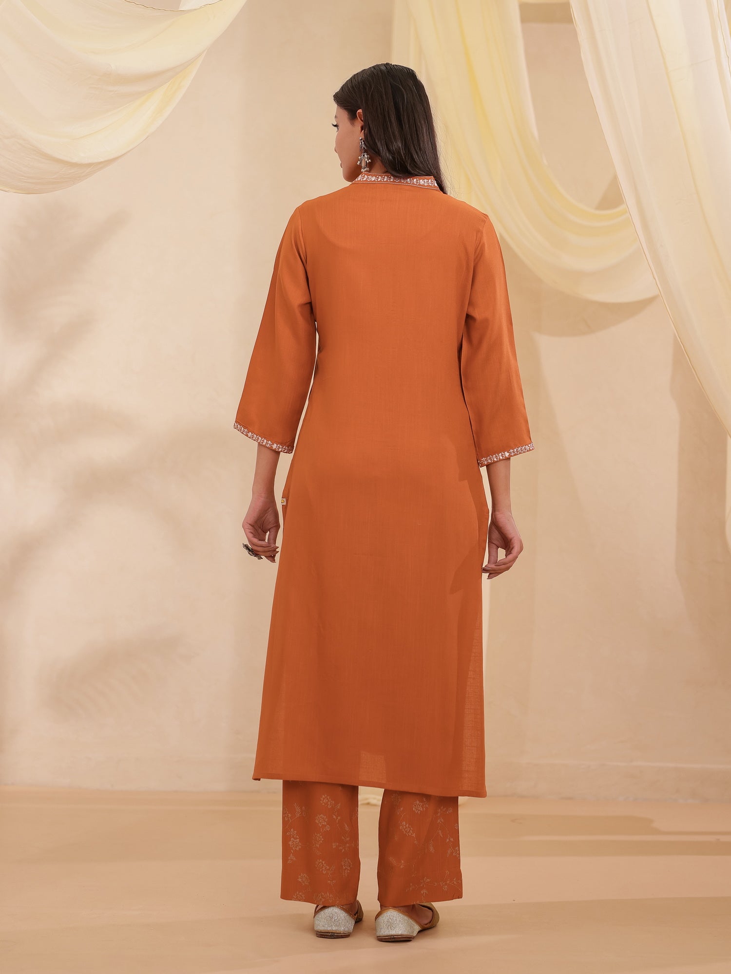 FESTIVE EMBROIDERED STRAIGHT KURTA SET