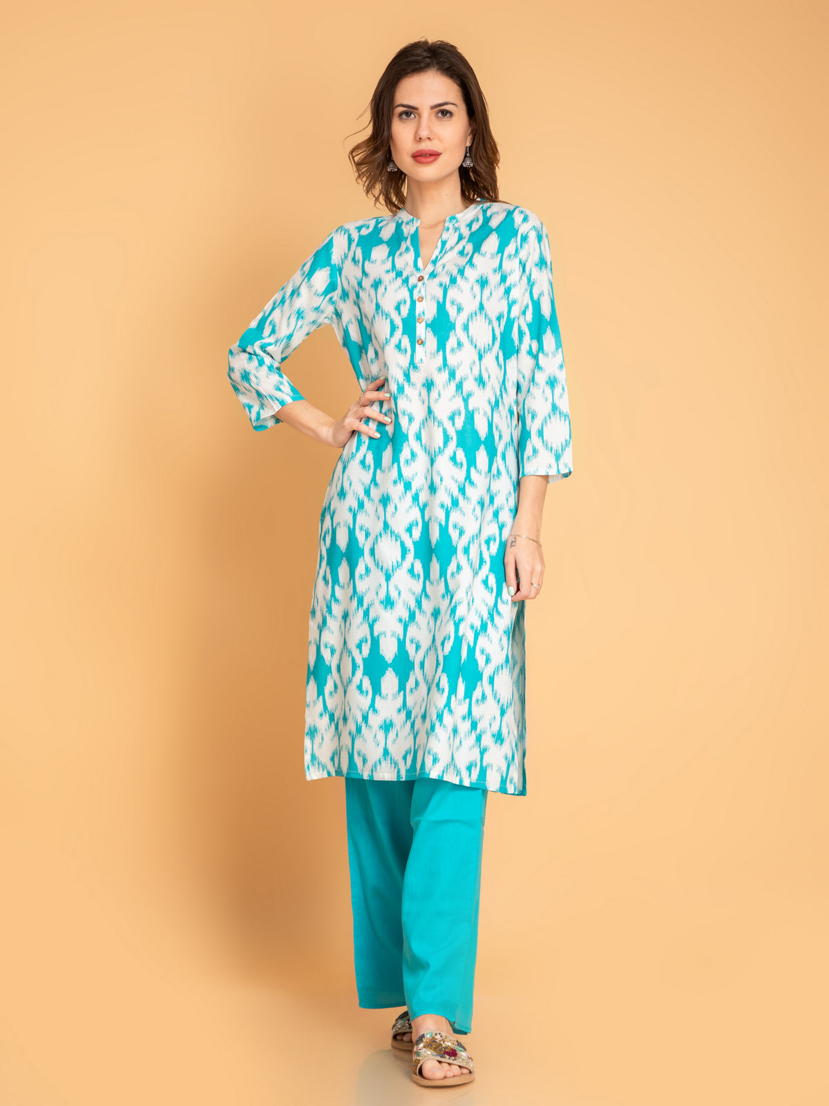 RAYON DAILY WEAR CONTEMPORARY PRINTED LONG KURTA