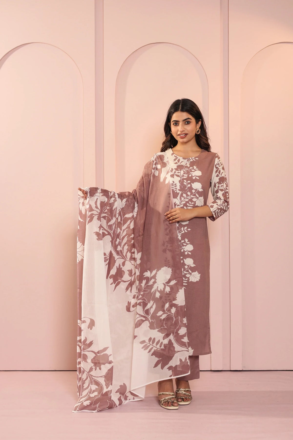 Women Muve Color placement-printed-3pc-suit-set