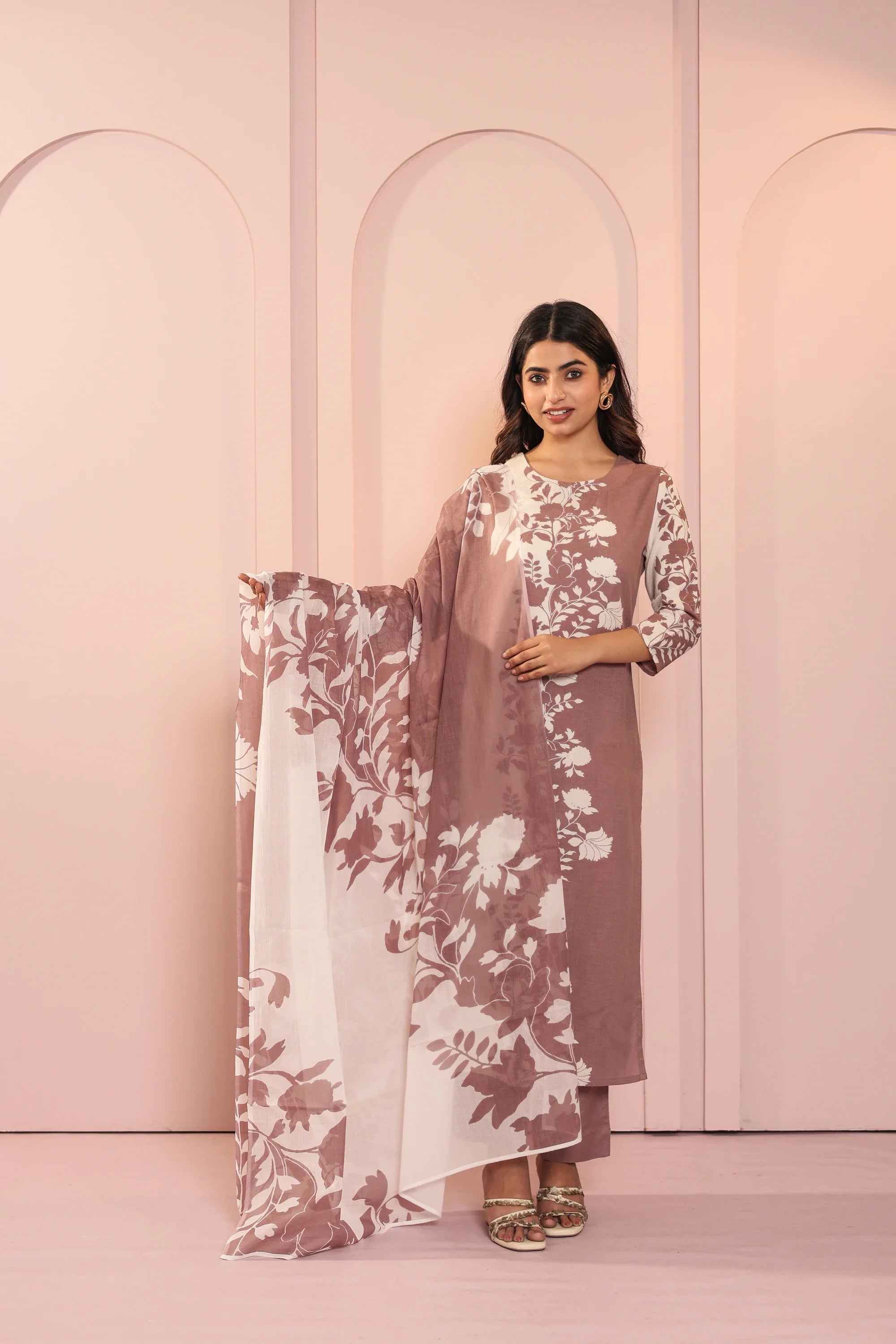 Women Placement Printed 3pc Suit Set