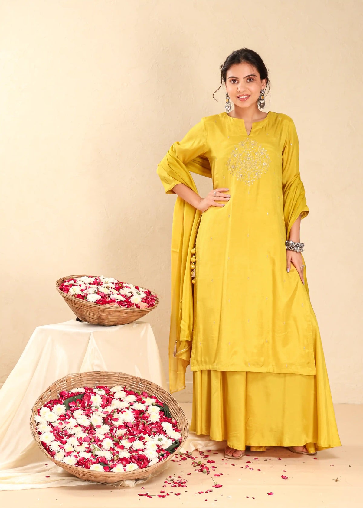 SILK BASE 3PC KURTA SET