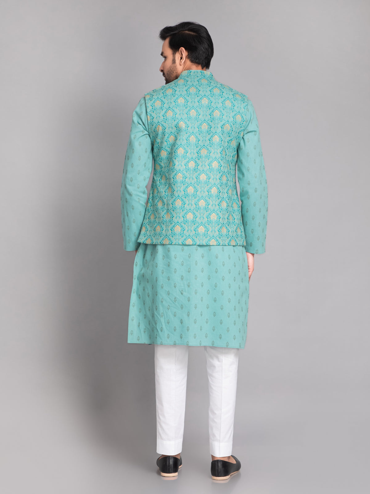 KHADI LINEN GLOSS PRINTED JACKET