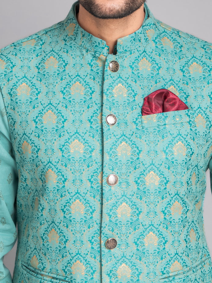 KHADI LINEN GLOSS PRINTED JACKET