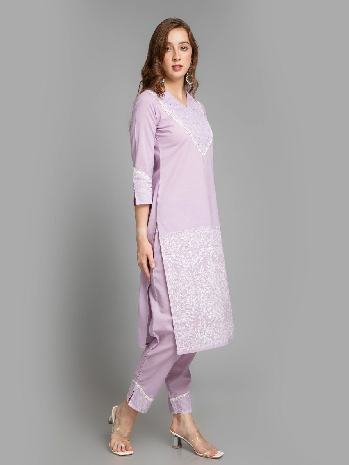 SUTI WOMEN COTTON KHADI PRINTED 3 PCS KURTA SET