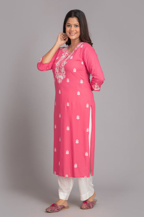 Embroidered 2-piece Kurta and Pant Set