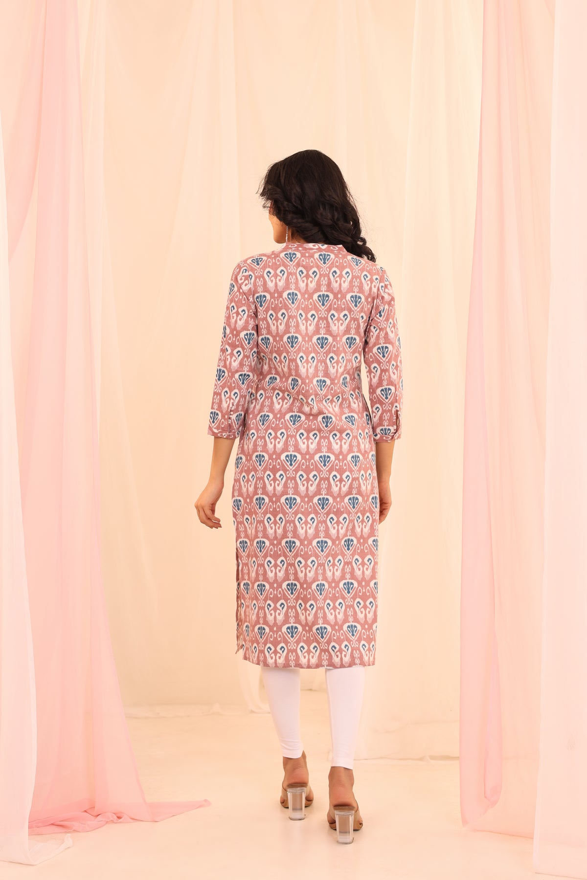 IKKAT PRINTED DAYOUT KURTI