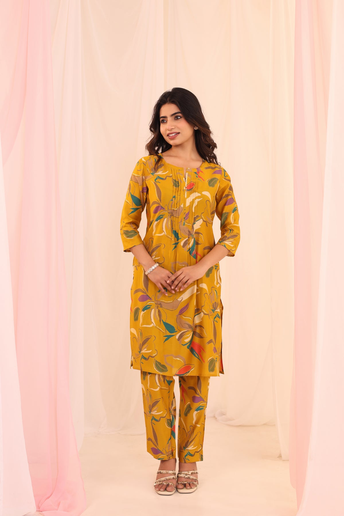 DIGITAL PRINTED CO-ORD SET WITH LACE DETAILS