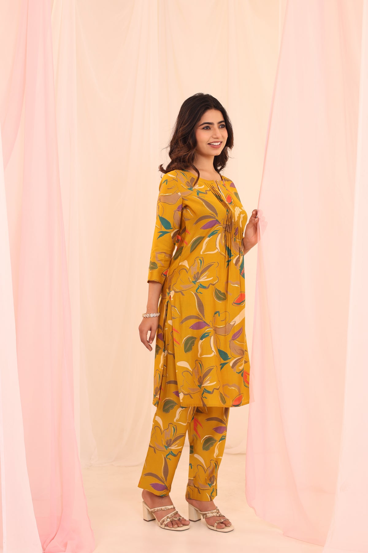 DIGITAL PRINTED CO-ORD SET WITH LACE DETAILS