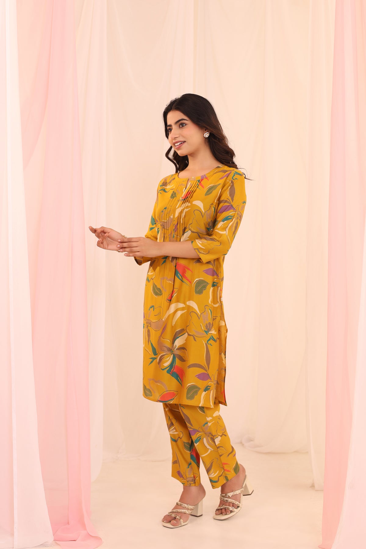 DIGITAL PRINTED CO-ORD SET WITH LACE DETAILS