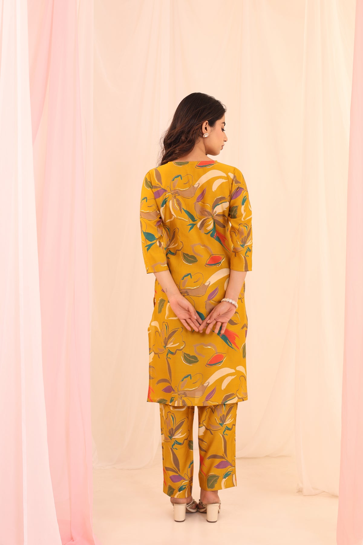 DIGITAL PRINTED CO-ORD SET WITH LACE DETAILS