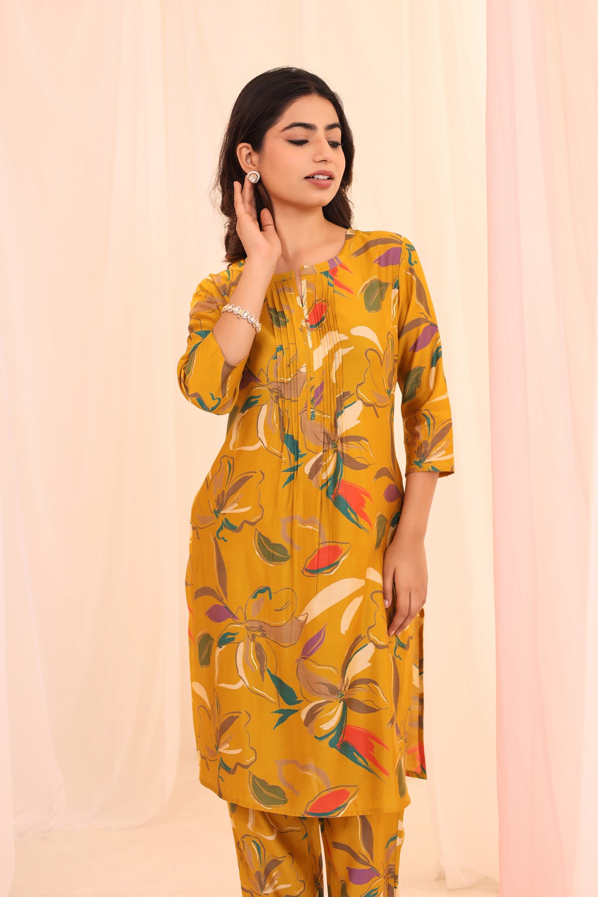 DIGITAL PRINTED CO-ORD SET WITH LACE DETAILS