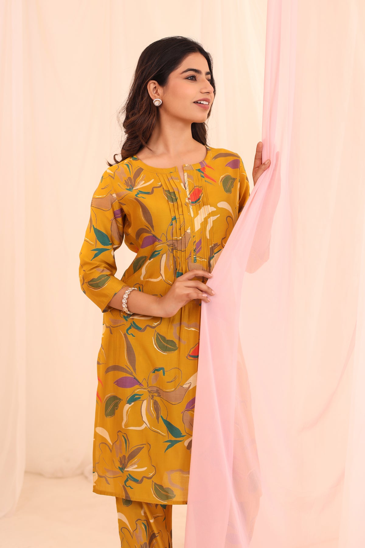 DIGITAL PRINTED CO-ORD SET WITH LACE DETAILS