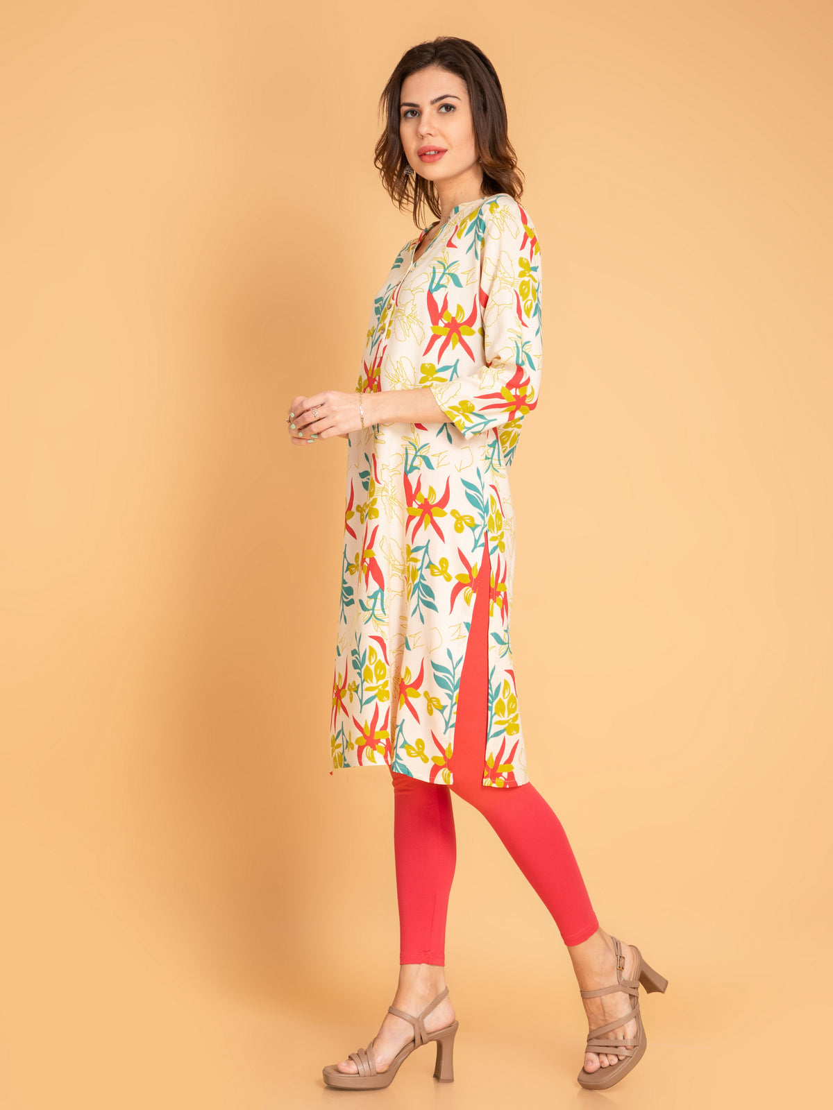 RAYON DAILY WEAR CONTEMPORARY PRINTED LONG KURTA