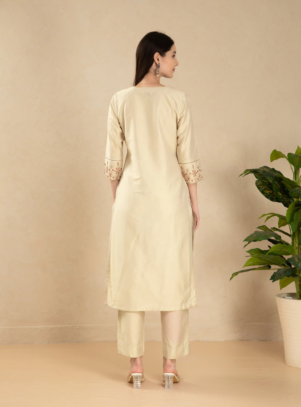 SILK BASE 2PC KURTA SET WITH GOTA PATTI EMBROIDERY