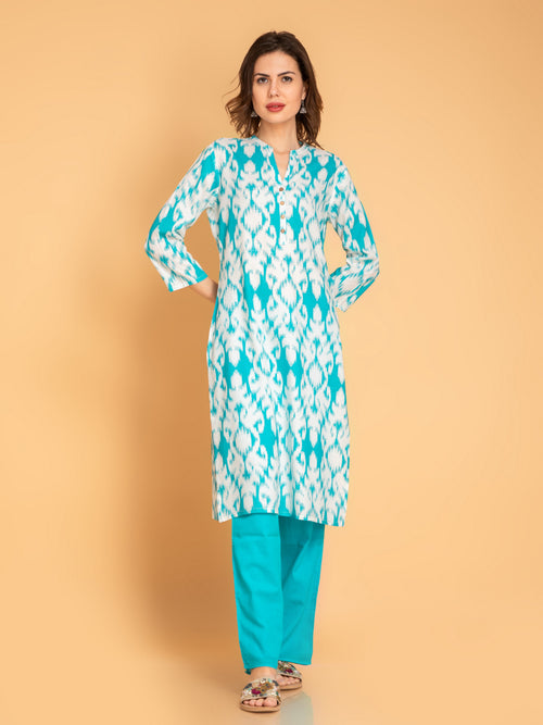 RAYON DAILY WEAR CONTEMPORARY PRINTED LONG KURTA