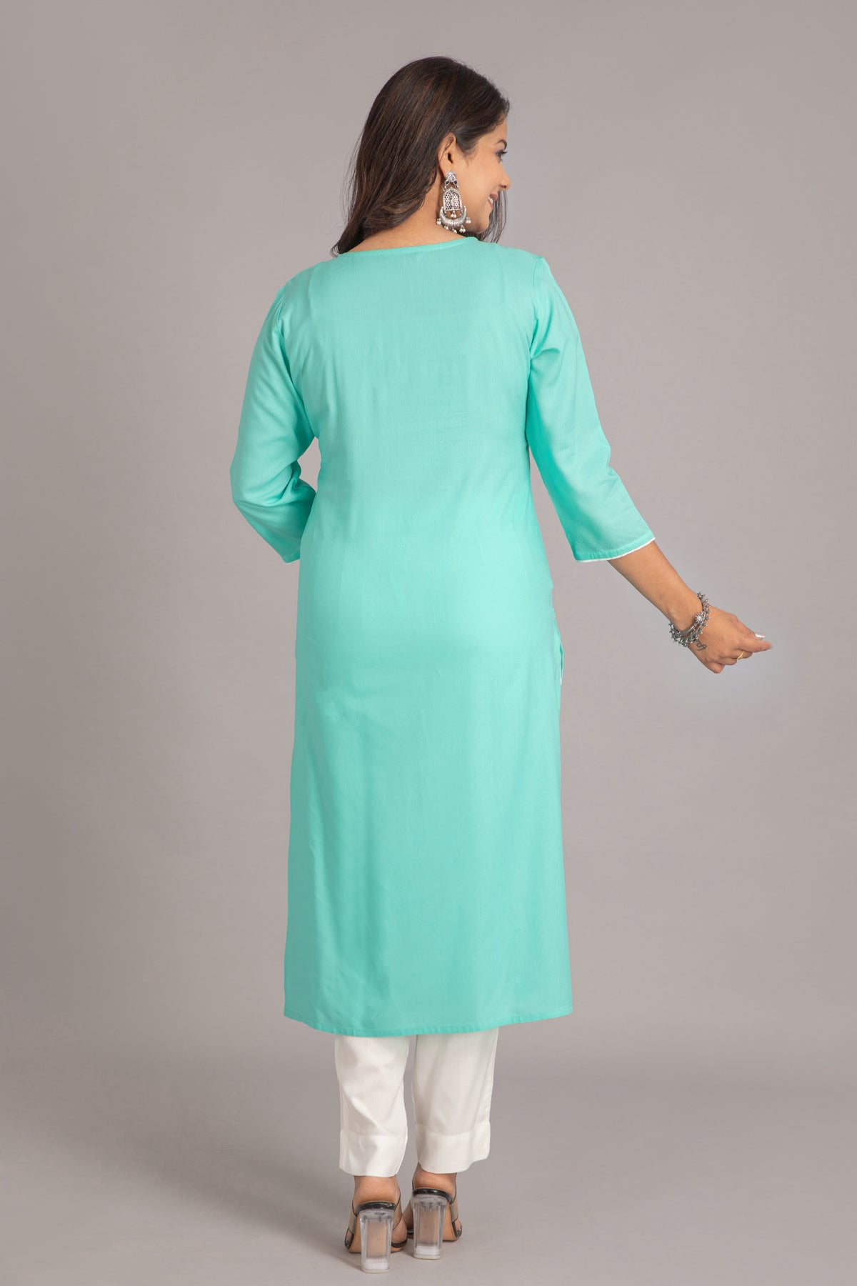 DAYOUT / WORK WEAR EMBROIDERED 2PCS KURTA SET