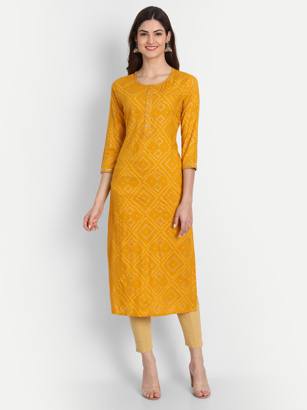 BANDHEJ PRINTED LONG KURTI