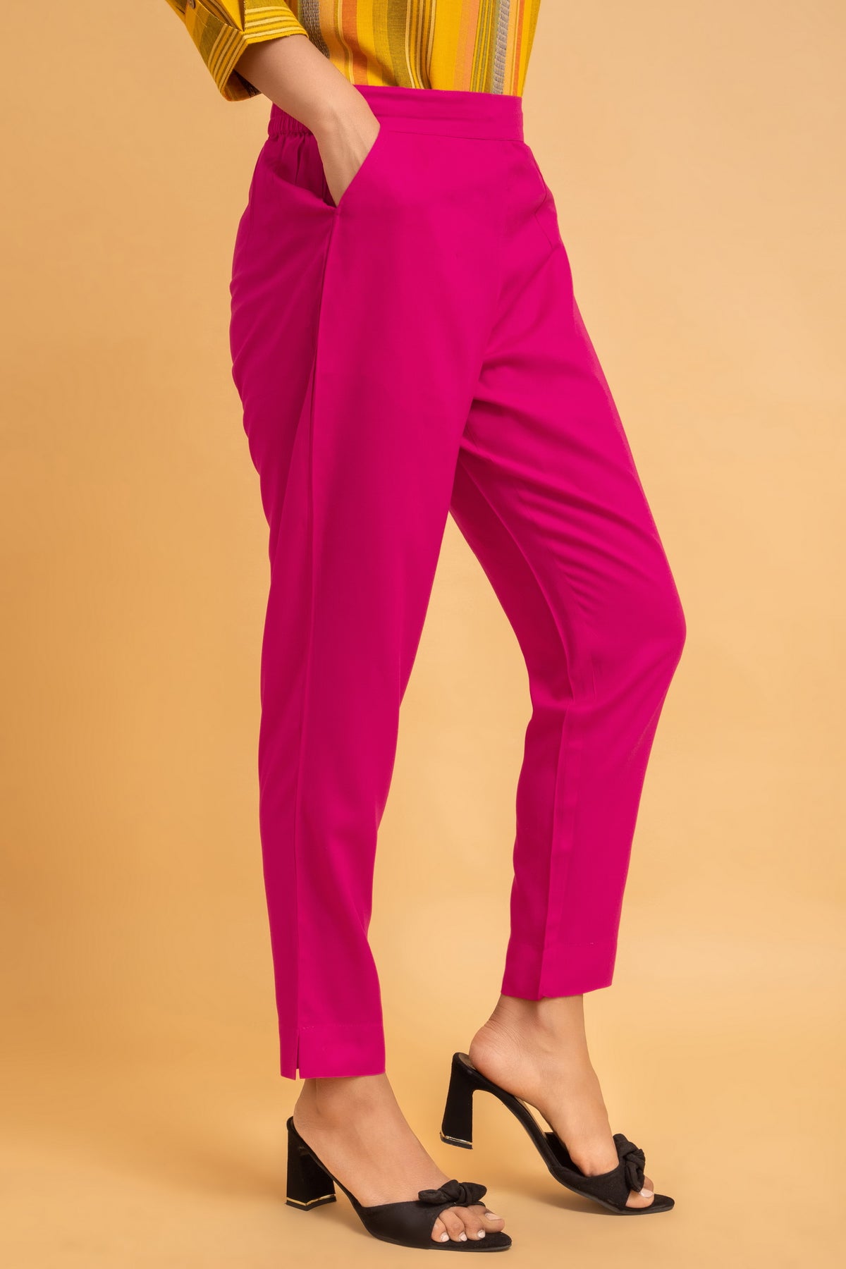 Comfort Fit Rayon Narrow Pants