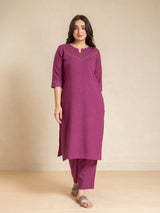 EMBROIDERED and HAND EMBELLISHED 2PCS KURTA SET