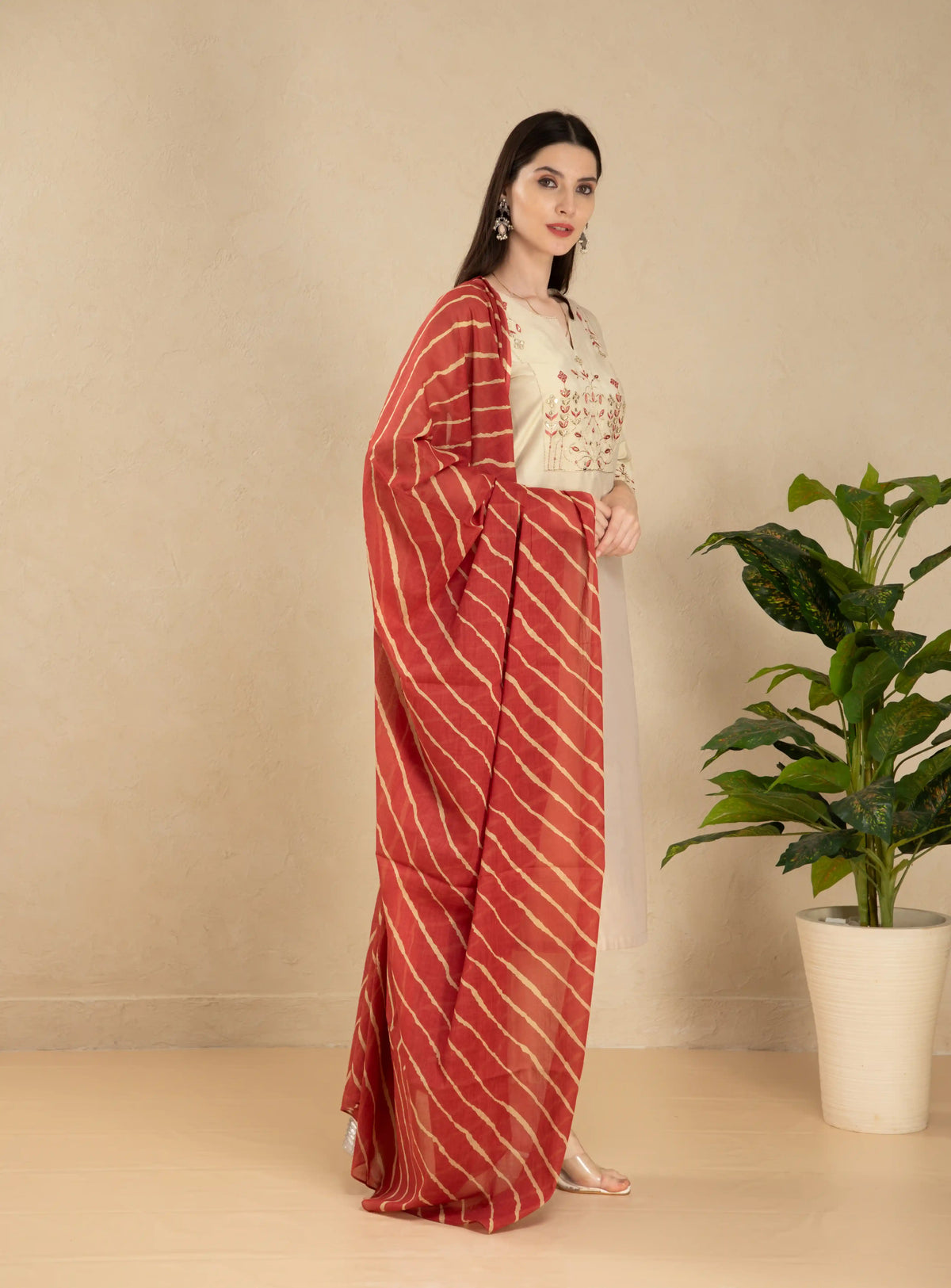 SILK BASE 2PC KURTA SET WITH GOTA PATTI EMBROIDERY