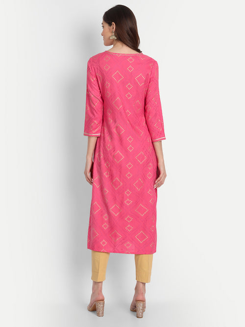 BANDHEJ PRINTED LONG KURTI