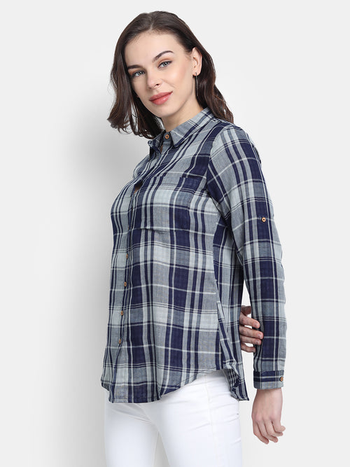 SUTI WOMEN RAYON STAPLE DOUBLE LAYER CASUAL SHIRT