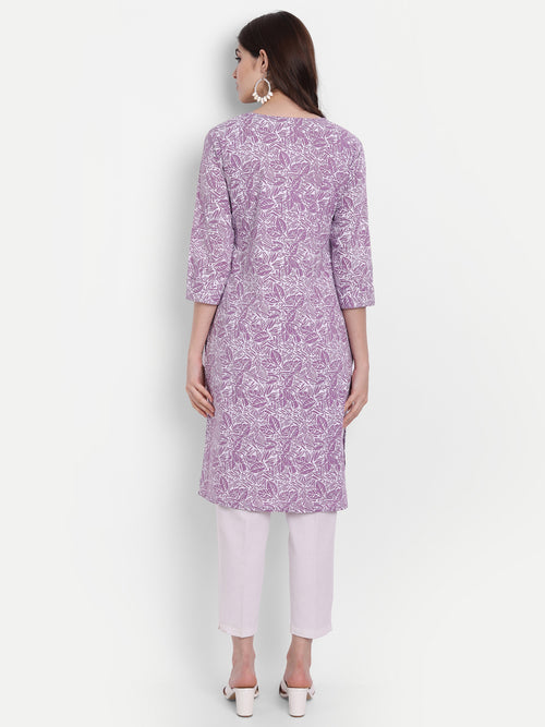 SUTI WOMEN COTTON KHADI PRINTED LONG KURTI