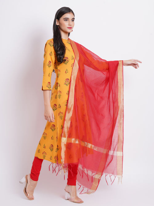 Banarasi Faux Silk Dupatta with Zari