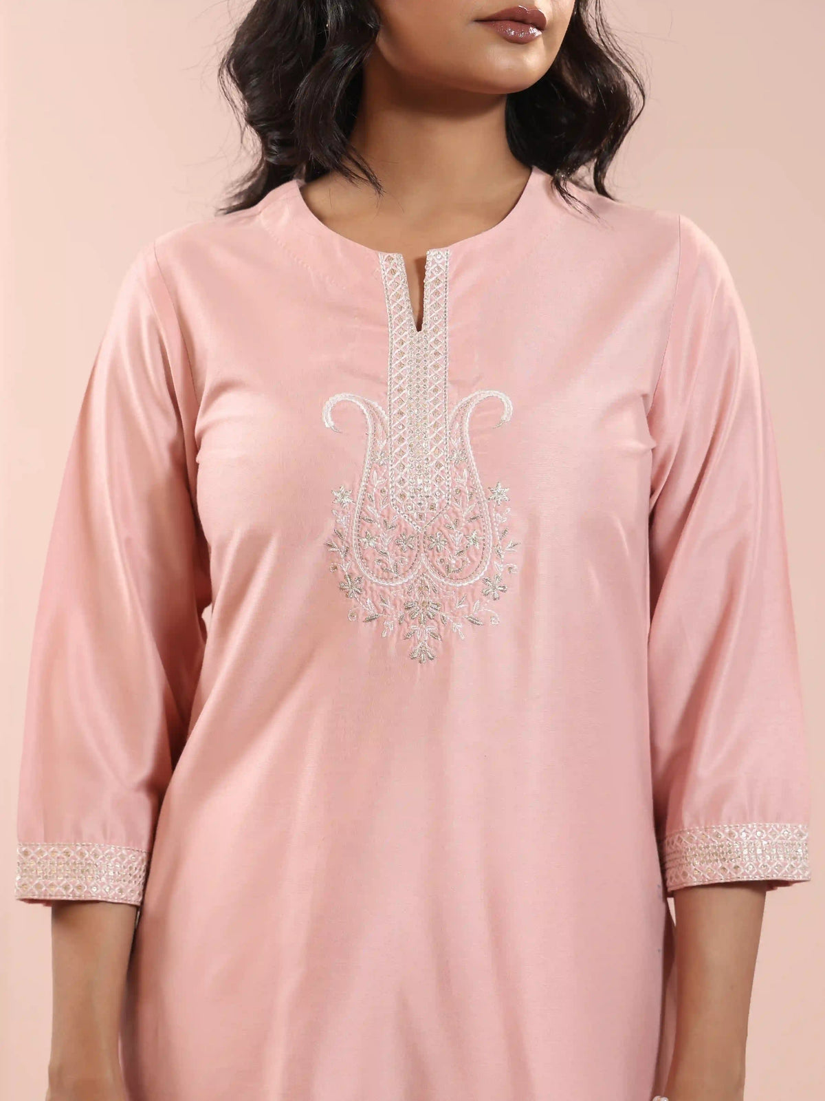 3PC SEQUENCE EMBROIDERY KURTA SET WITH FANCY DUPATTA