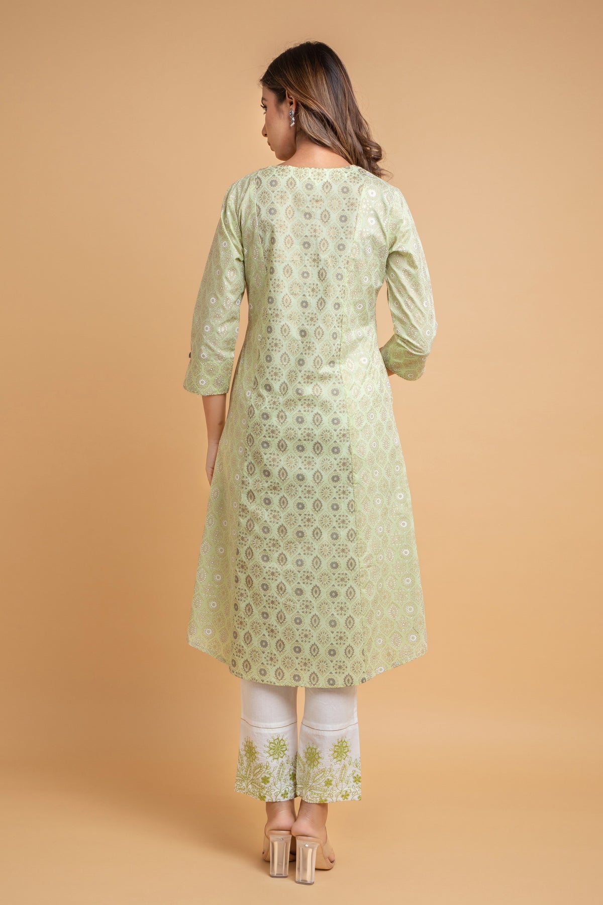 Printed 3Pc Kurta Set with Straight Pants & Embroidered Dupatta