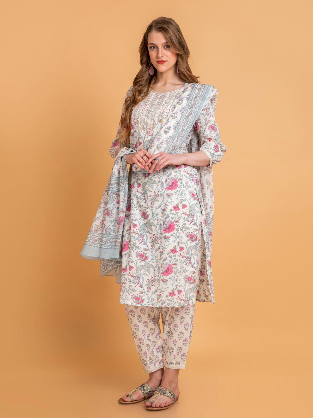 SUTI WOMEN COTTON PRINTED 3PC KURTA SET